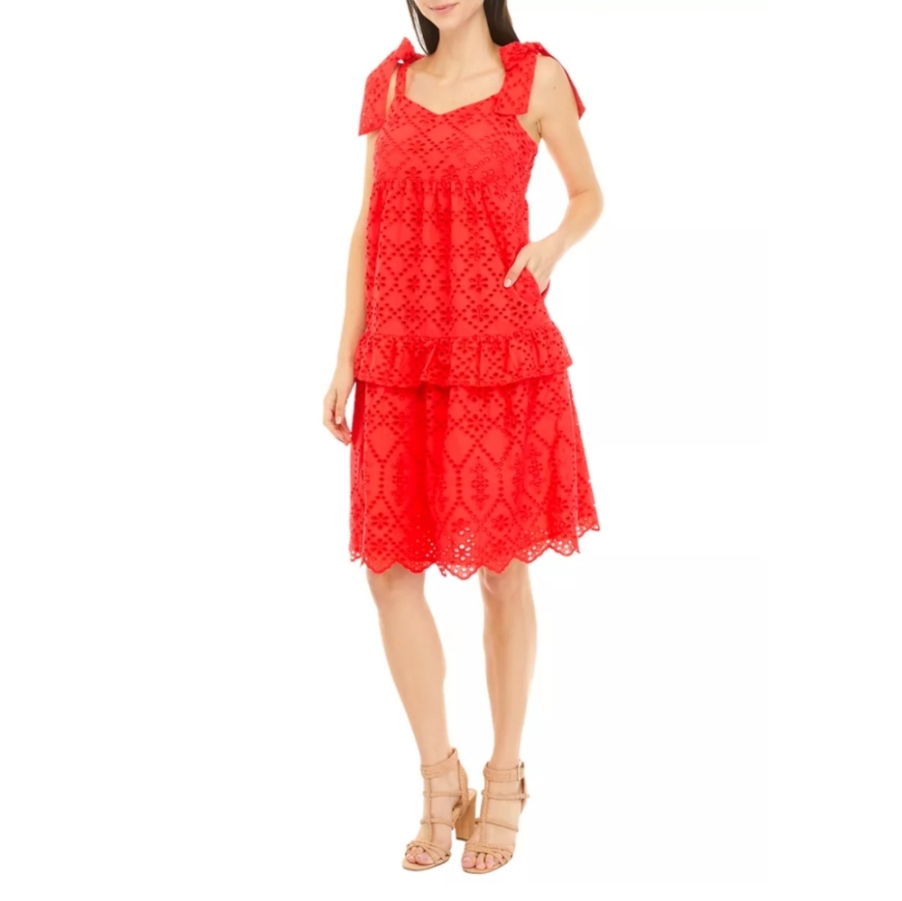 Crown & Ivy Women's Tie Strap Midi Dress